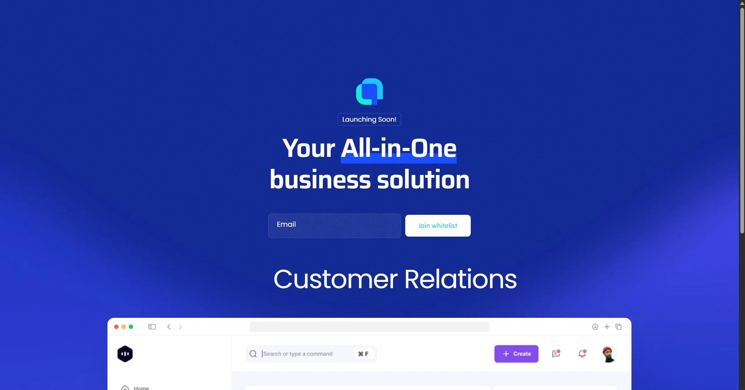 Preview of QuickHub website